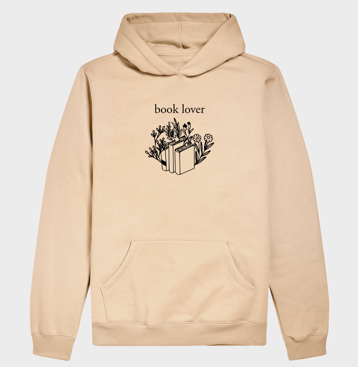 Moletom com capuz Book Lover & Flowers
