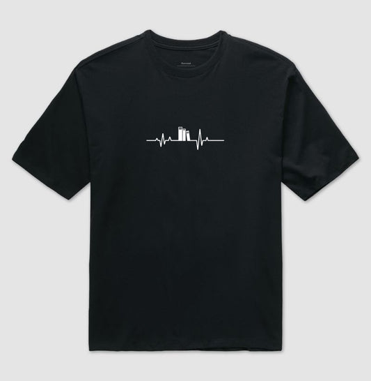 Camiseta oversized Vivo de livros