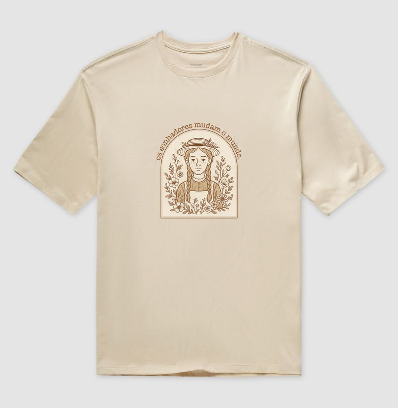 Camiseta oversized Sonhadores Mudam o Mundo