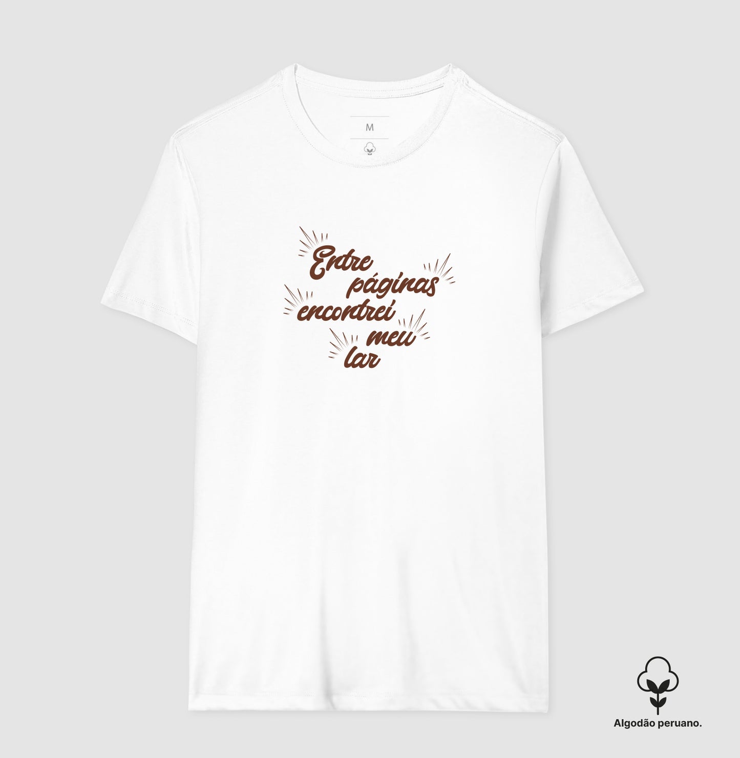 Camiseta algodão peruano Entre Páginas