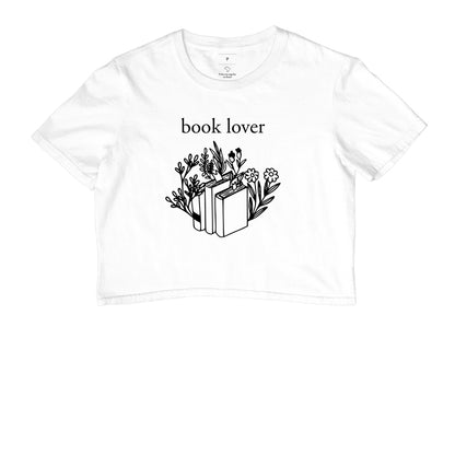 Cropped Book Lover & Flowers