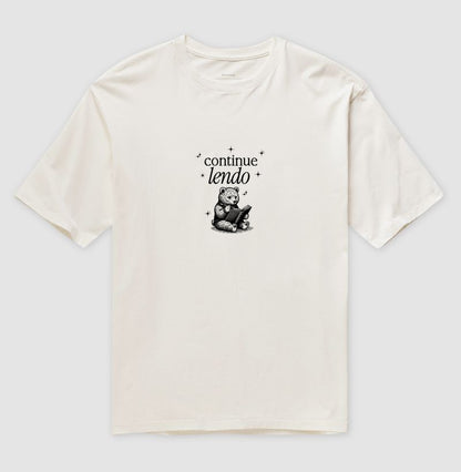 Camiseta oversized Continue Lendo