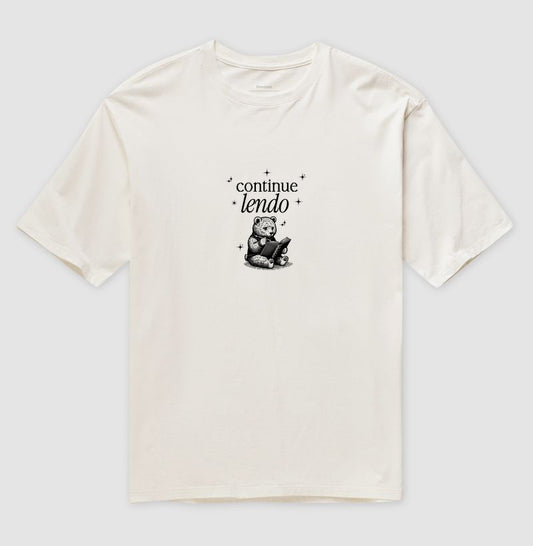 Camiseta oversized Continue Lendo