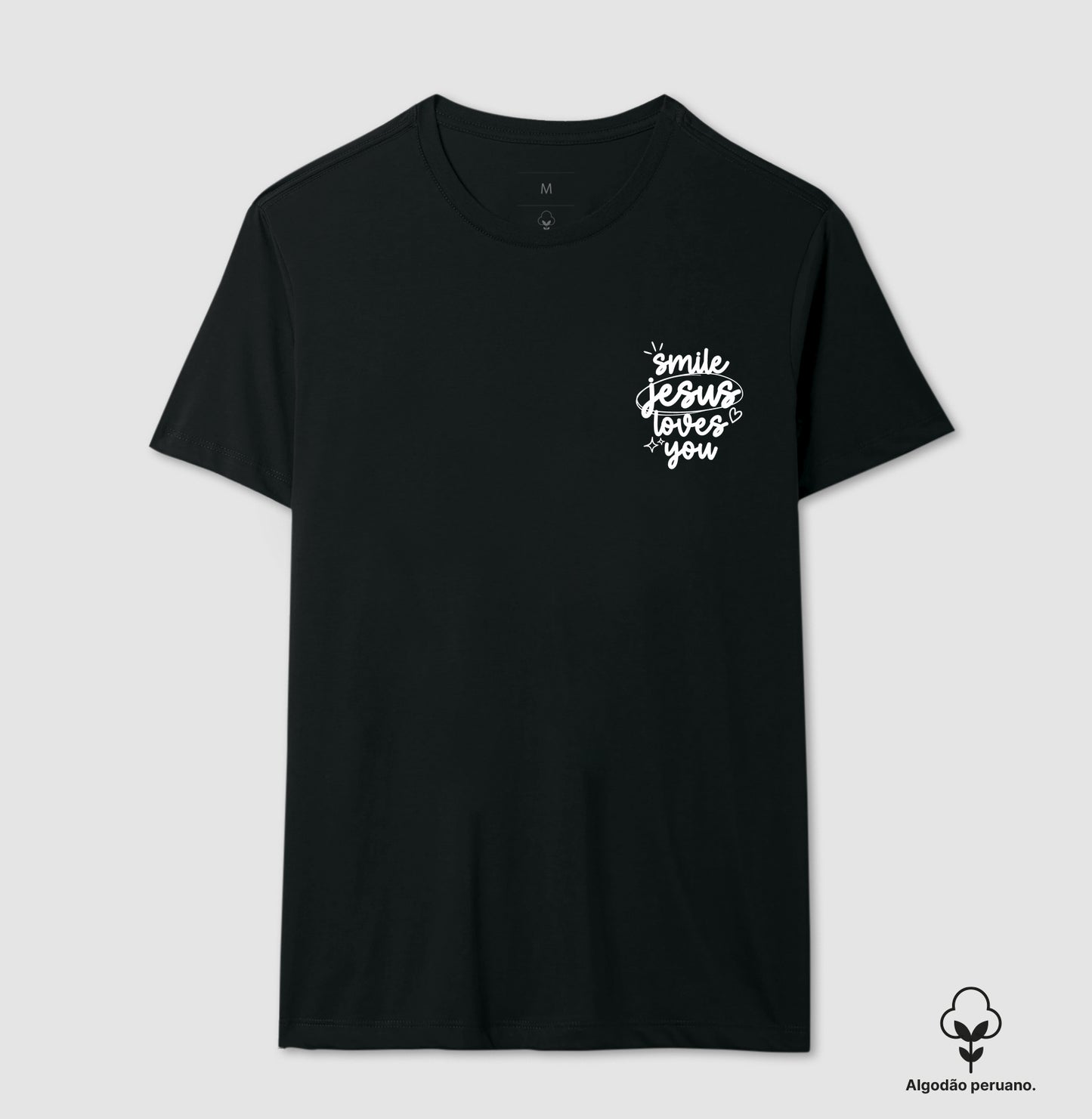 Camiseta algodão peruano Jesus Loves You